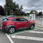 Opladen tijdens de roadtrip met een electrische auto naar Portugal
